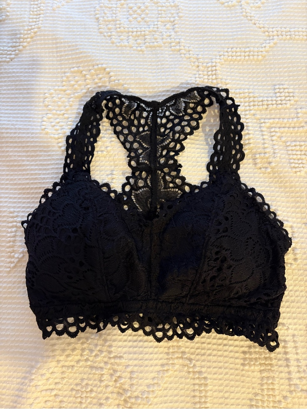 Maurices Black Lace Racerback Bralette